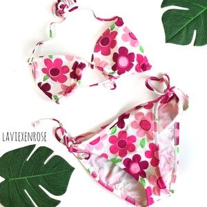 🆕 Girls White Floral Bikini